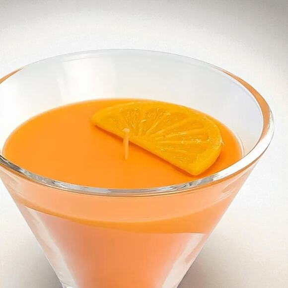 2-PK - 5oz Cocktail Glass Candles – Al Fresco Spritz – Citrus Floral Scent - Picture 6 of 7